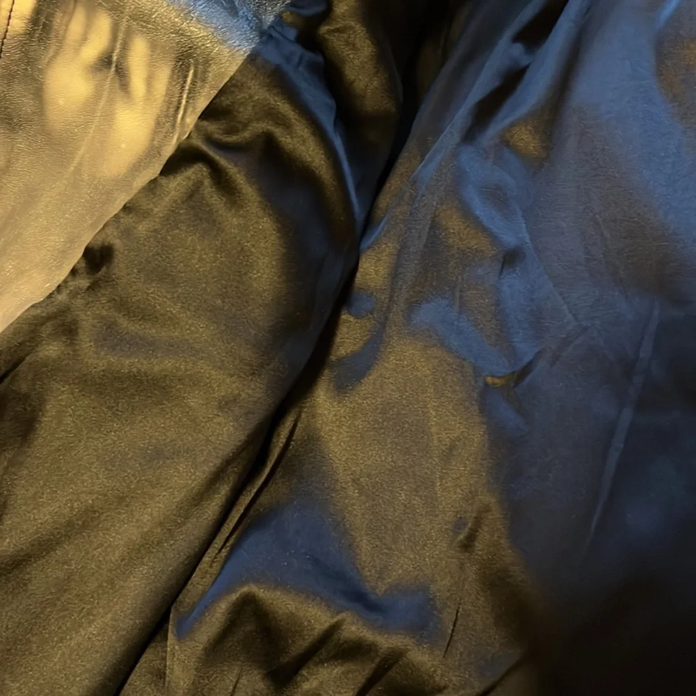 BLANKNYC black tie-dye faux leather moto jacket